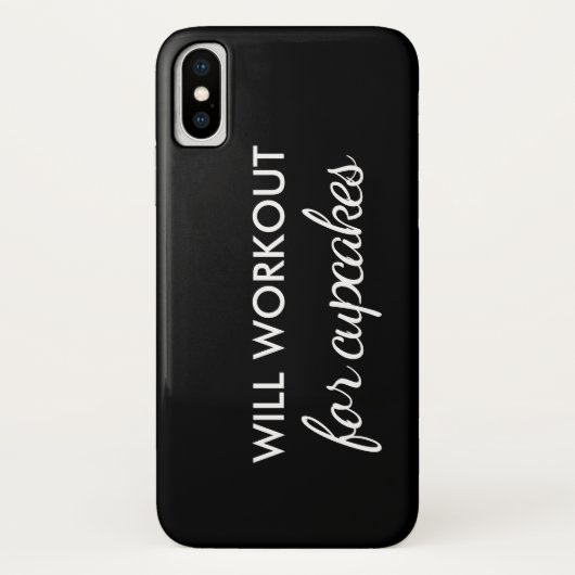 Will Workout for Cupcakes iPhone Case (Achterkant)