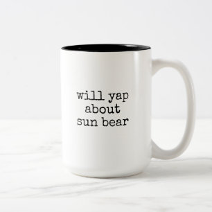 Will Yap Over Sun Bear Liefhebber Grappig Tweekleurige Koffiemok