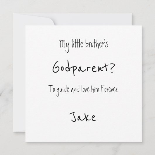 Will you be Godparent Baby & Sibling Photo Kaart (Achterkant)