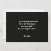 Will You Be My Best Man Funny Digital Card Kaart (Achterkant)