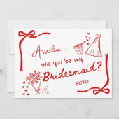 Will you be my Bridesmaid Card Invitation (Devant)