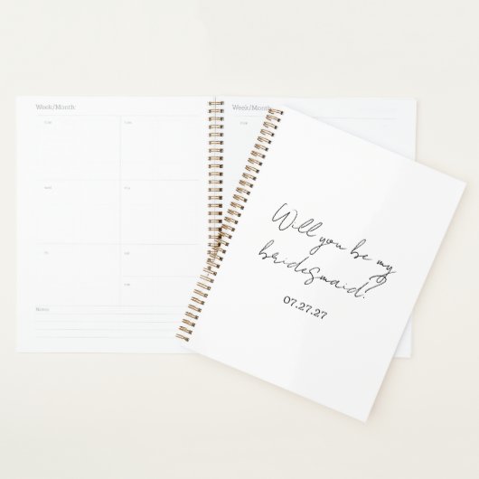 Will You Be My Bridesmaid Custom Cursive (Devant avec enveloppe)