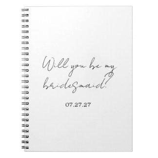 Will You Be My Bridesmaid Custom Cursive Notitieboek