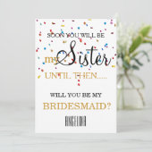 Will you be my bridesmaid? invitation (Debout devant)