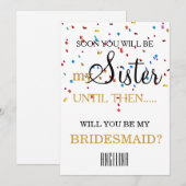 Will you be my bridesmaid? invitation (Devant / Derrière)