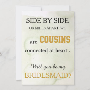 Will you be my bridesmaid? invitation