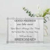 Will you be my bridesmaid? invitation (Debout devant)