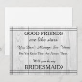 Will you be my bridesmaid? invitation (Devant / Derrière)