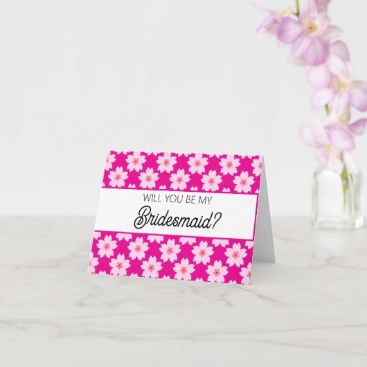 Will you be my Bridesmaid proposal card Kaart (Orchidee)