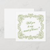 Will You Be My Bridesmaid Proposal Invitation Card (Devant / Derrière)