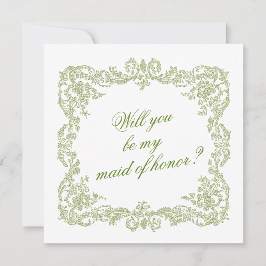 Will You Be My Bridesmaid Proposal Invitation Card (Devant)