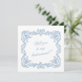 Will You Be My Bridesmaid Proposal Invitation Card (Debout devant)