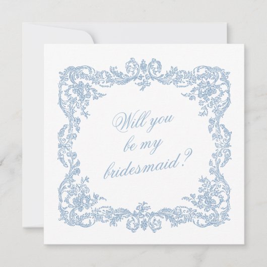 Will You Be My Bridesmaid Proposal Invitation Card (Devant)