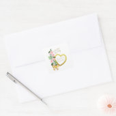 Will you be my bridesmaid vierkante sticker (Envelop)