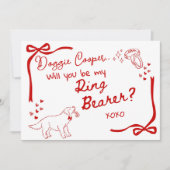 Will you be my Doggie Ring Bearer Card Invitation (Devant)