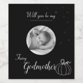 Will you be my fairy godmother wijn etiket (Enkel label)