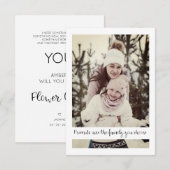 Will You Be My Flower Girl Quote Photo Proposal (Voorkant / Achterkant)