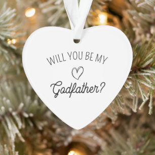 Will You Be My Godfather? leuke geboorteaankondigi Ornament