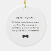 Will You Be My Godfather Photo Proposal Keramisch Ornament (Achterkant)