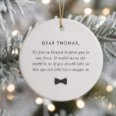 Will You Be My Godfather Photo Proposal Keramisch Ornament