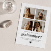 Will You Be My Godmother 4 Photo Proposal Card Kaart