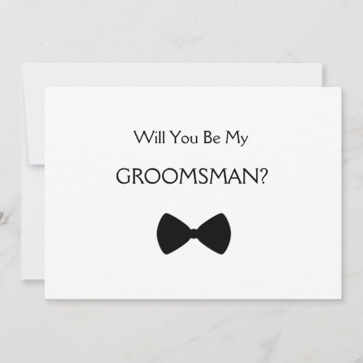 Will you be my groomsman? kaart (Voorkant)