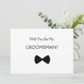 Will you be my groomsman? kaart (Staand voorkant)