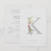 Will You Be My Junior Bridesmaid Delicate Initial (Voorkant / Achterkant)