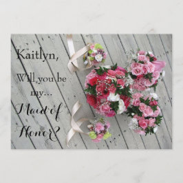 Will You Be My Maid of Honor 5' x 7" Uitnodiging