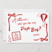 Will you be my Page Boy Card Invitation (Devant)