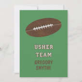 Will You Be My Usher Football Theme Card Kaart (Voorkant)