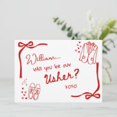 Will you be our Usher Card Invitation (Debout devant)