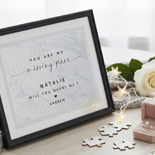 Will You Marry Me Proposal Simple Clean White Legpuzzel