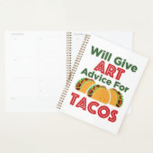 Will zal kunstadvies geven aan Tacos Artist Teache Planner (Display)