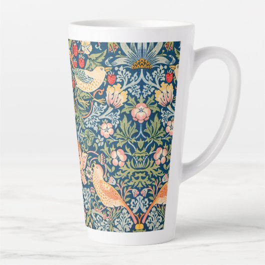 Willam Morris aardbeiendief,  vogels  Latte Mok (Rechts)