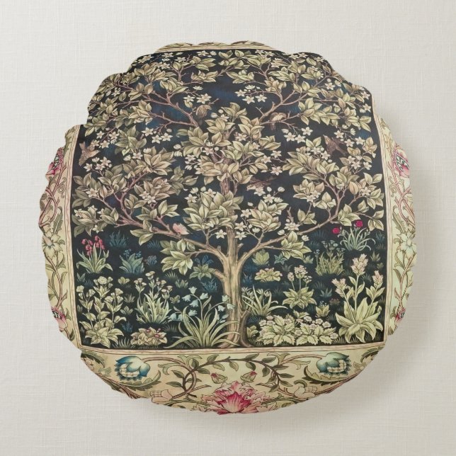 Willam Morris mooie design en creaties, Vint Rond Kussen (Voorkant)