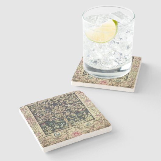 Willam Morris mooie design en creaties, Vint Stenen Onderzetter (Zijkant)