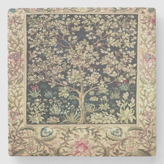 Willam Morris mooie design en creaties, Vint Stenen Onderzetter (Voorkant)