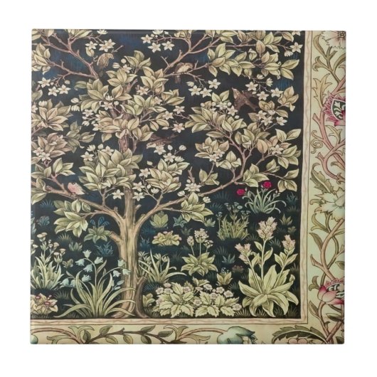 Willam Morris mooie design en creaties, Vint Tegeltje (Voorkant)