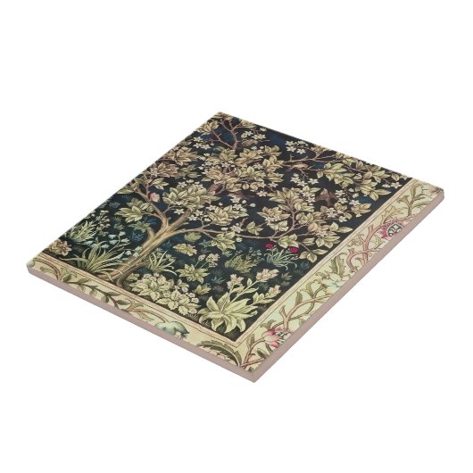 Willam Morris mooie design en creaties, Vint Tegeltje (Zijkant)