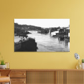 Willamette Herfsten en Paper Mills Oregon City Canvas Afdruk (Insitu (Woonkamer))