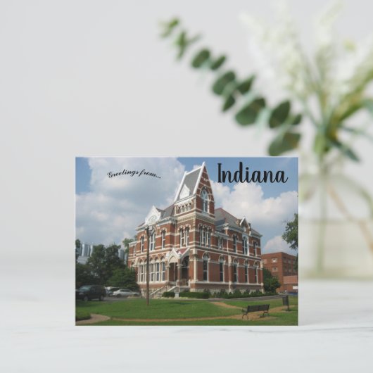 Willard Library Evansville Indiana Briefkaart (Staand voorkant)