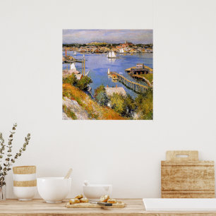 Willard Metcalf, Gloucester Haven Zon, Poster