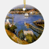 Willard Metcalf haven van Gloucester Keramisch Ornament (Voorkant)