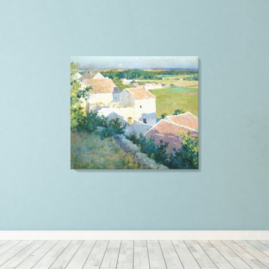  Willard Metcalf MidSummer Twilight Canvas Afdruk (Insitu (Houten vloer))