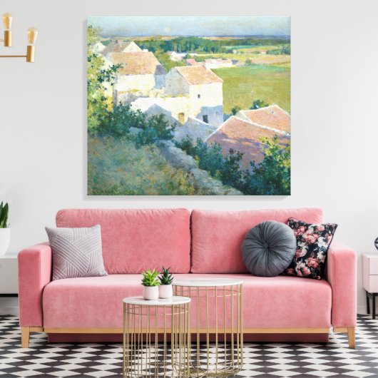  Willard Metcalf MidSummer Twilight Canvas Afdruk (Insitu (Woonkamer))