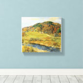Willard Metcalf November Mosaic Canvas Afdruk (Insitu (Houten vloer))