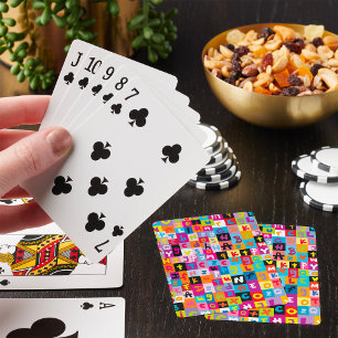 Willekeurig Alfabet Patroon Pokerkaarten