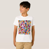 Willekeurig Alfabet Patroon T-shirt (Voorkant volledig)