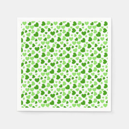 Willekeurig formaat en gekleurd hart servetten